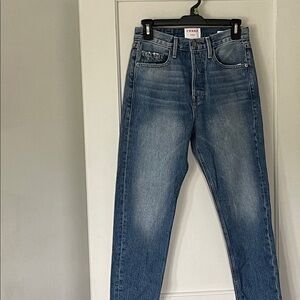 Frame Denim Button fly, rigid release Le original Skinny Blue Jeans. Size 25.EUC